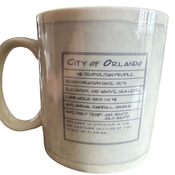 VINTAGE 2006 Starbucks Architect Series ORLANDO Coffee Tea Cup Mug - 18oz - Picture 3 of 5